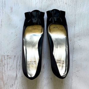 Stuart Weitzman Black Satin 8.5 M